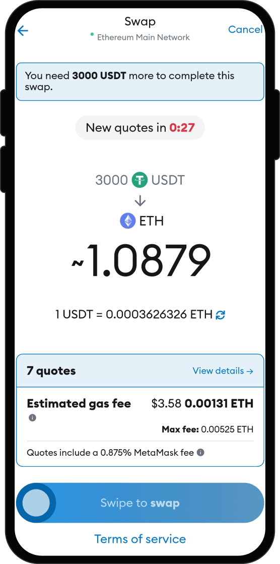 Swap Your USDT for Coin