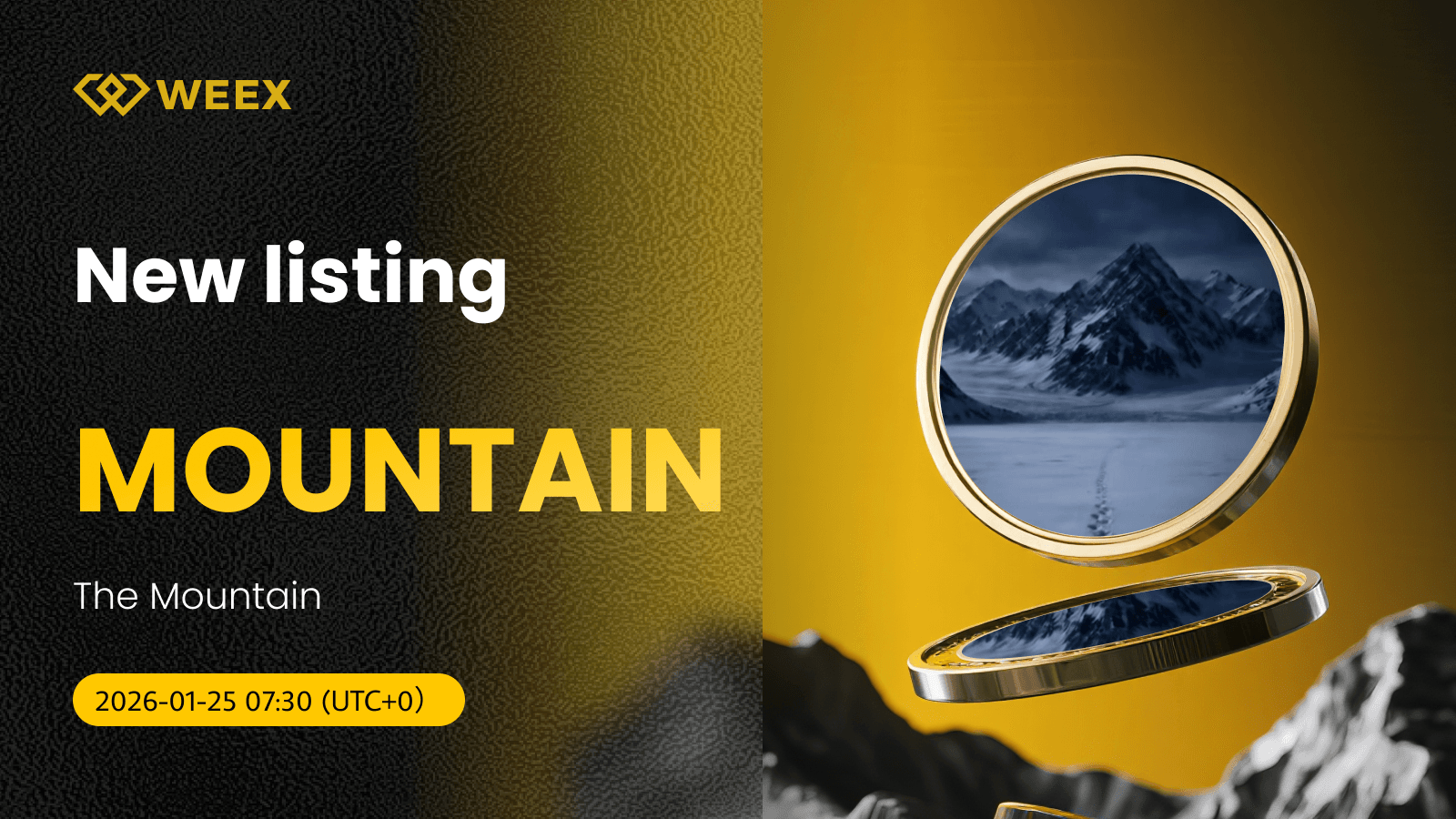 山币现货交易对上线WEEX,配以MOUNTAIN USDT