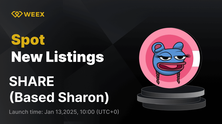 WEEX Niêm yết mới: Based Sharon (SHARE) sẽ được niêm yết trên WEEX Spot