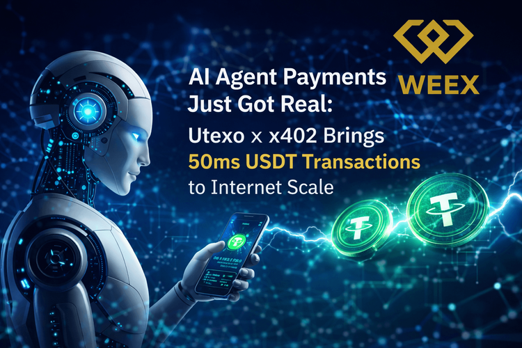 AI 代理支付终于成为现实:Utexo × x402 实现 50 毫秒 USDT 交易,并具备互联网级扩展能力