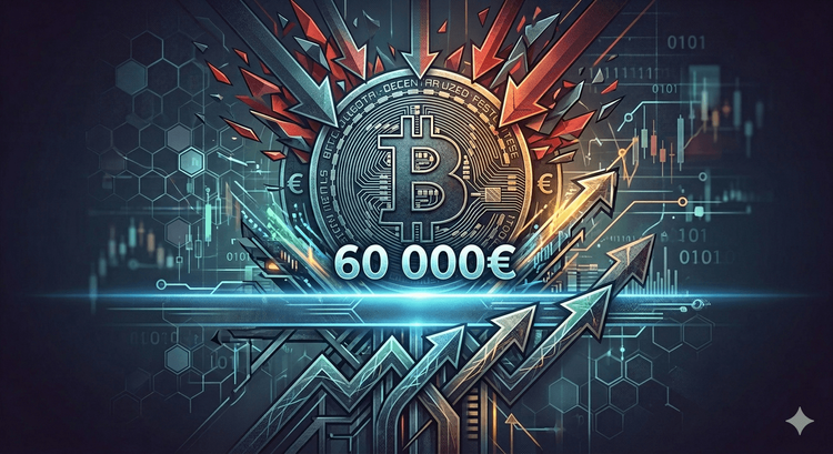 Giá Bitcoin bằng Euro: liệu mức €60.000 có được giữ vững?